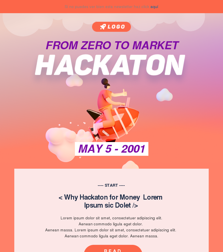 Plantilla email marketing Hackaton mail