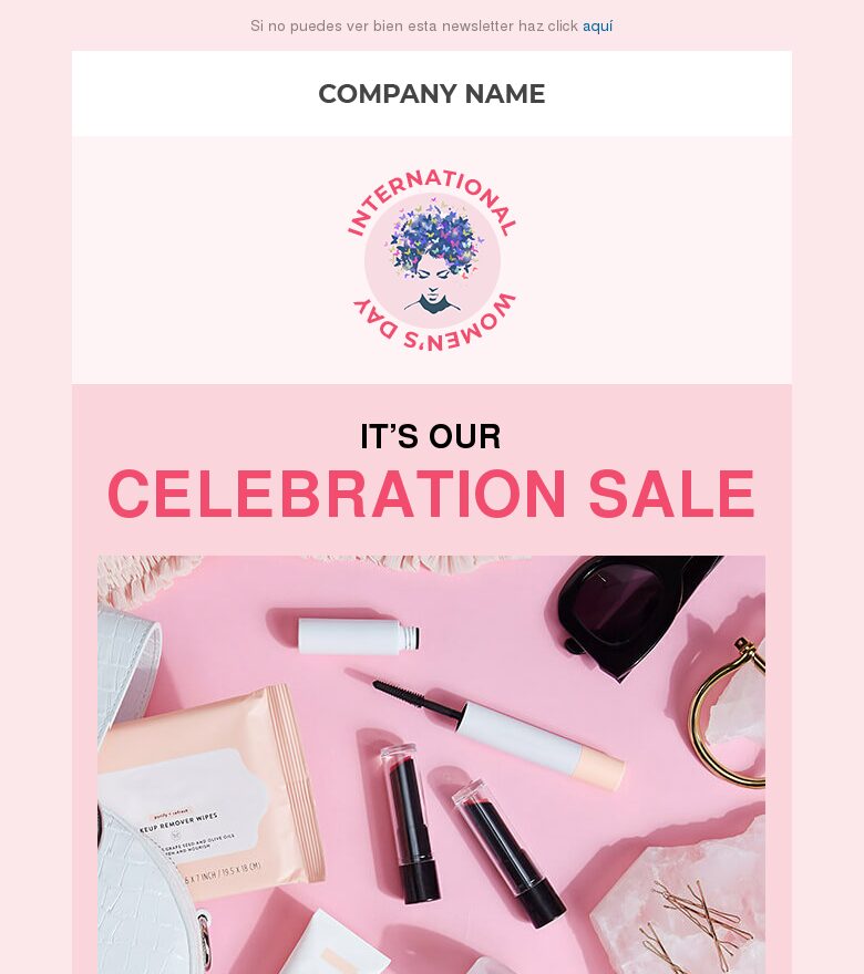 Plantilla email marketing Día de la Mujer