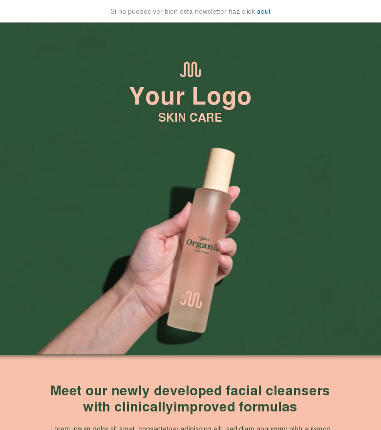 Plantilla email marketing Descubre nuestro nuevo producto con fórmulas mejoradas