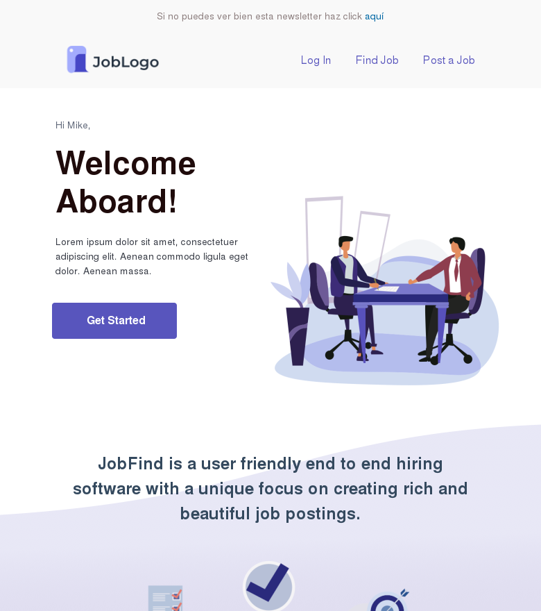 Plantilla email marketing Hiring simplified