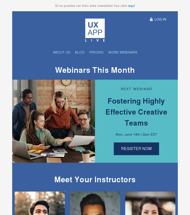 Plantilla email marketing Welcome to our webinar