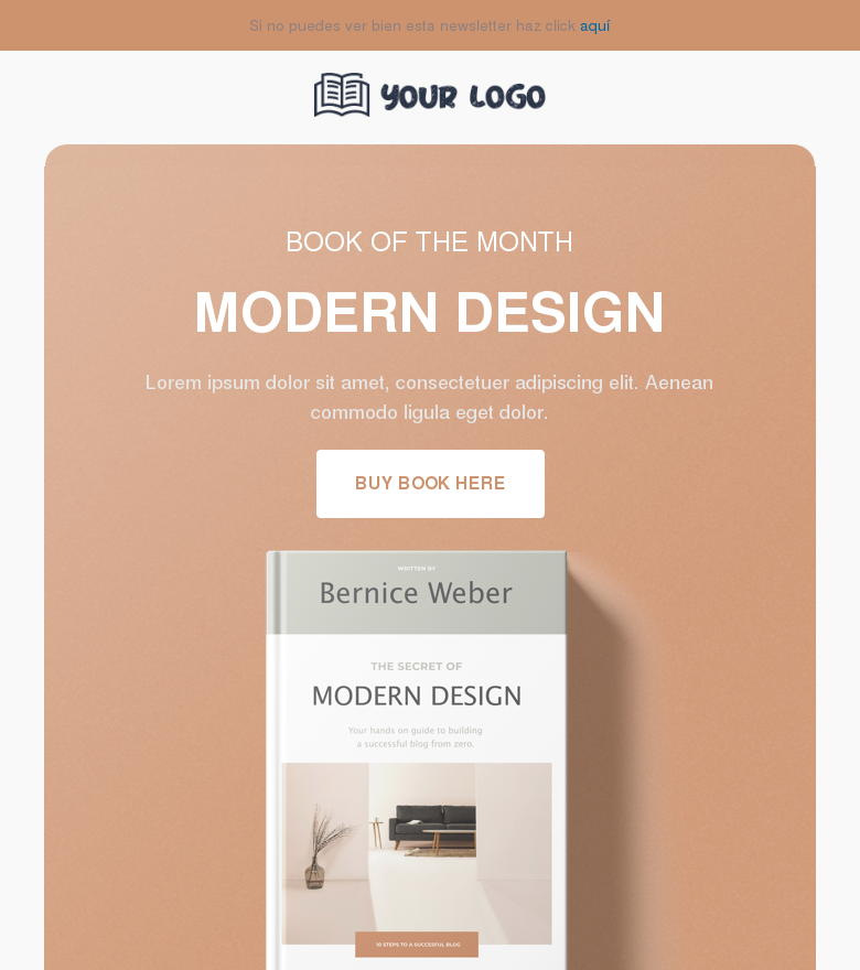 Plantilla email marketing Take a look read a book