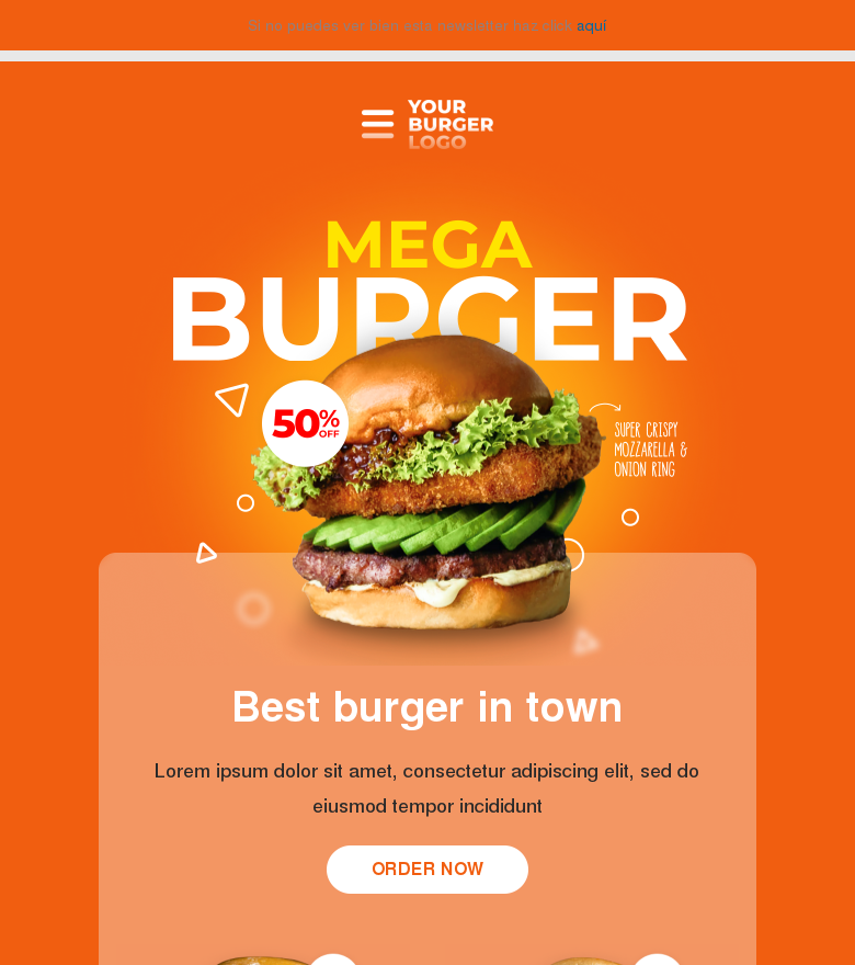 Plantilla email marketing Best burger in town