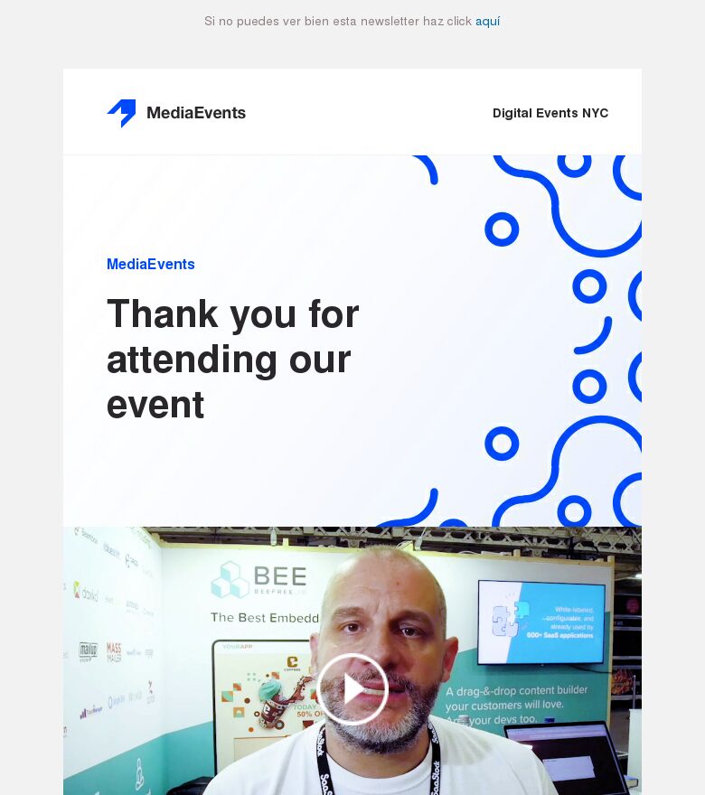 Plantilla email marketing Serie de seguimiento de evento