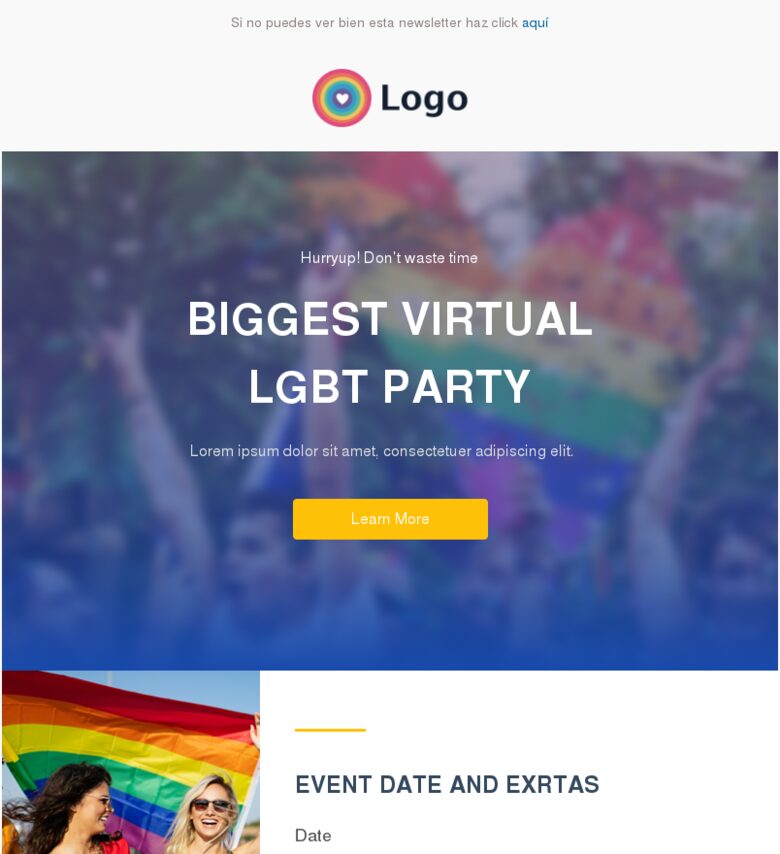Plantilla email marketing El amor no tiene género