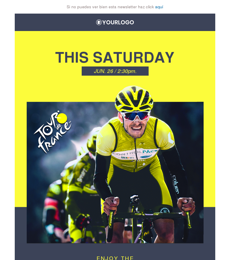 Plantilla email marketing Tour de france bar
