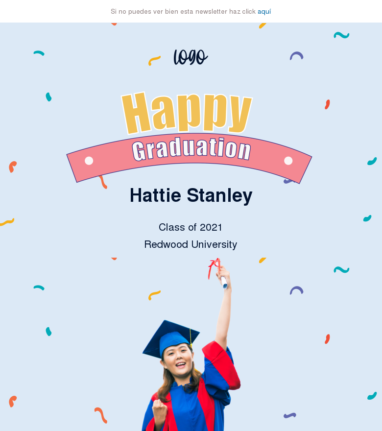 Plantilla email marketing Graduation ceremony