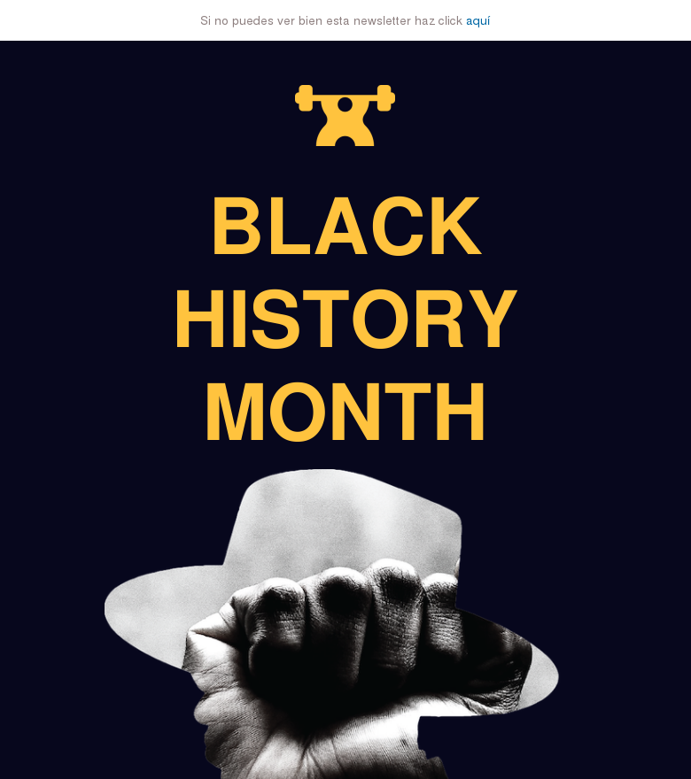 Email marketing template Black history month special exercise plan