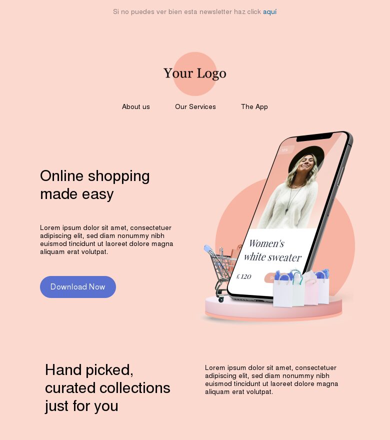 Plantilla email marketing Lanzamiento de nueva app