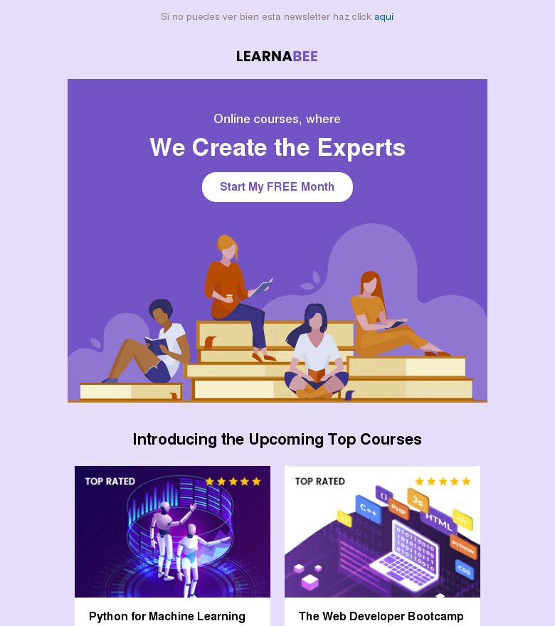 Plantilla email marketing Cursos online
