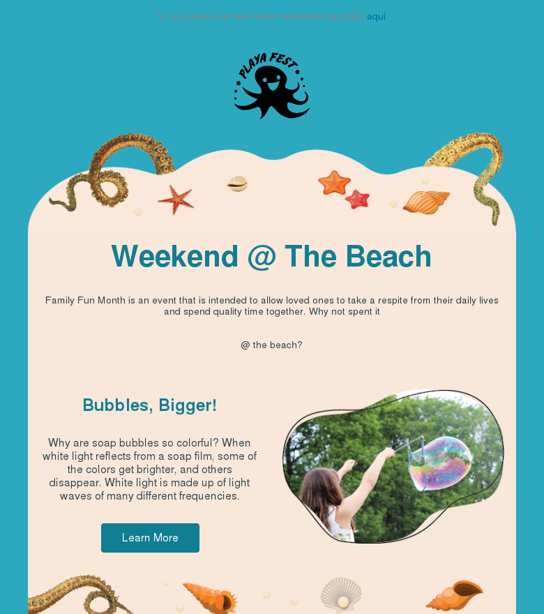 Plantilla email marketing Beach fest event