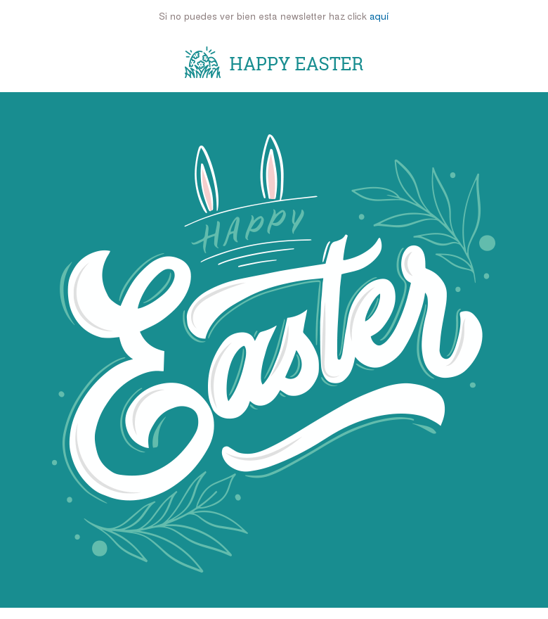 Plantilla email marketing Special easter