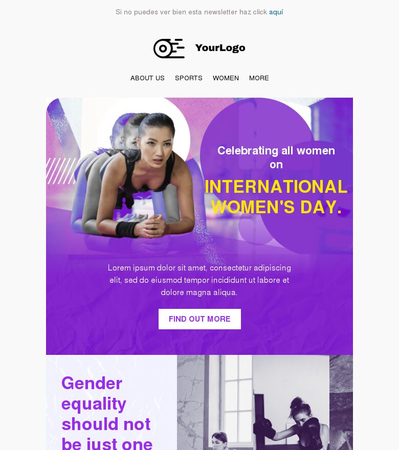 Plantilla email marketing Hoy y cada día