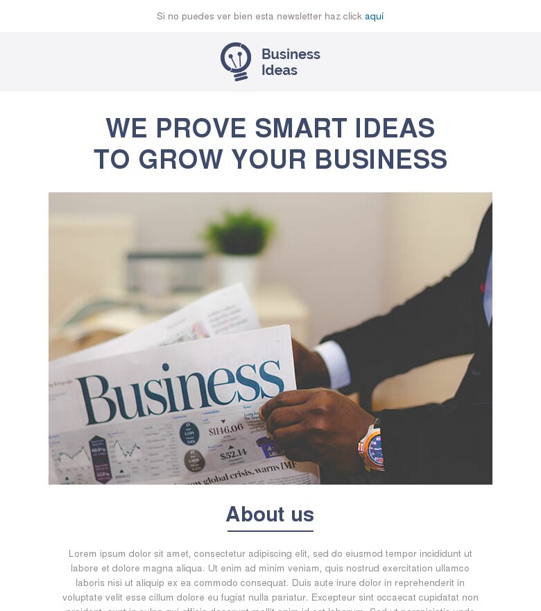 Plantilla email marketing Newsletter de empresa