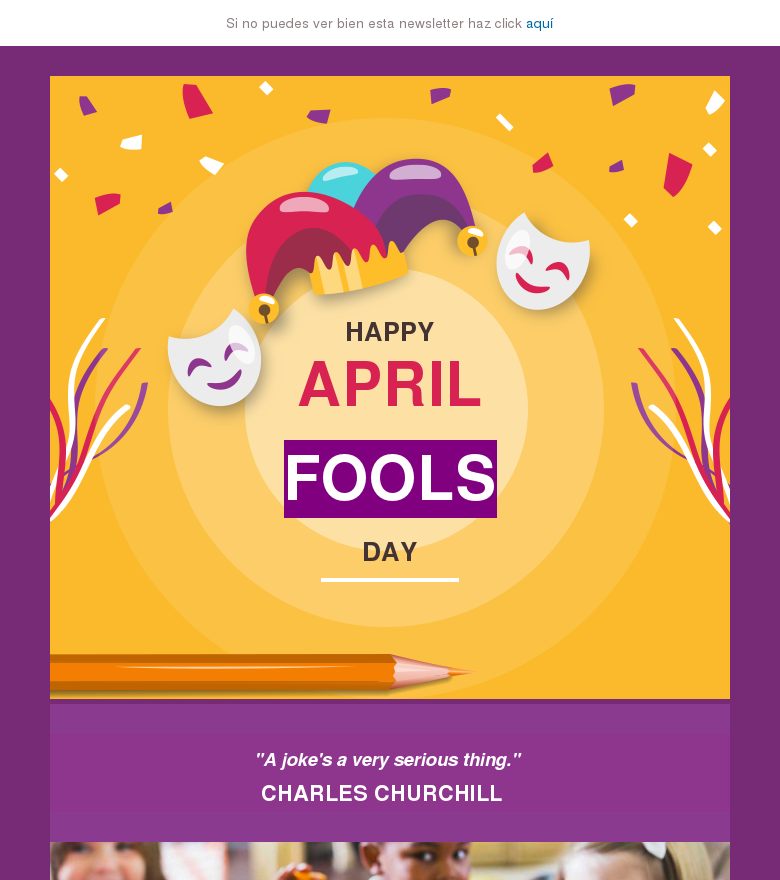 Plantilla email marketing Happy april fools day sale