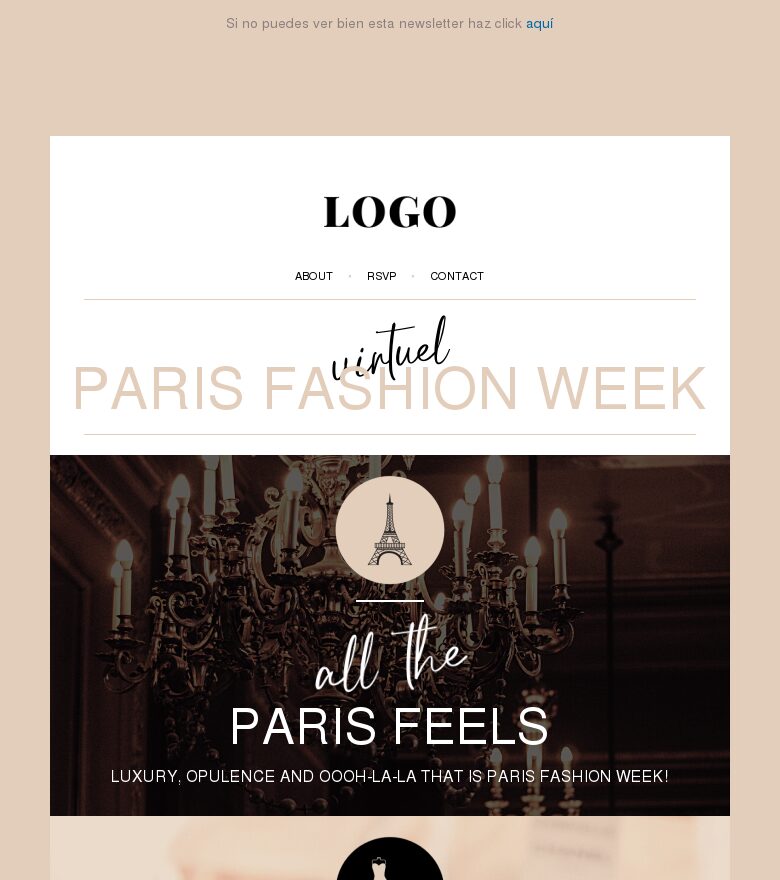 Plantilla email marketing Todo el encanto de París