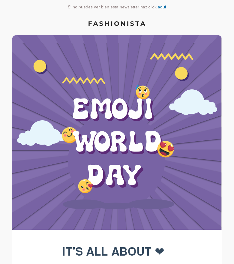Plantilla email marketing Emoji world day email template