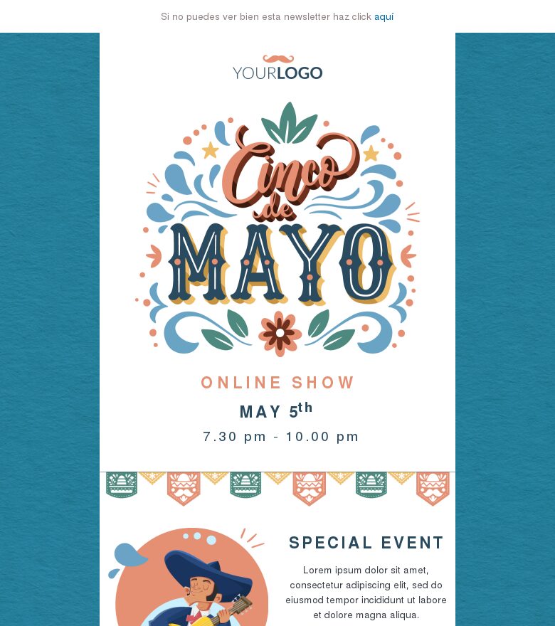 Plantilla email marketing Cinco de Mayo