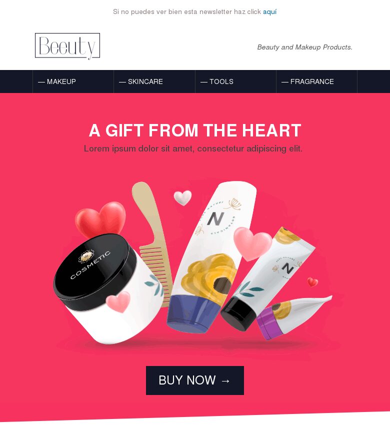 Plantilla email marketing Perfumería de San Valentín