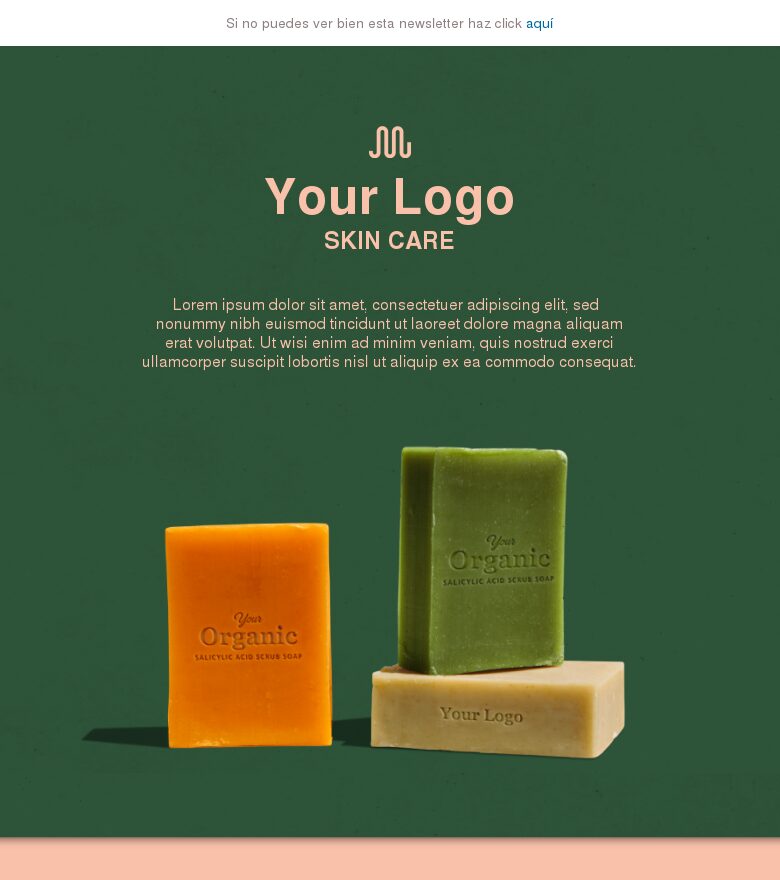 Plantilla email marketing Nueva línea de jabones a medida
