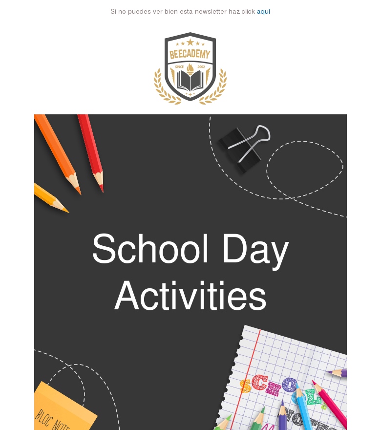 Email marketing template School day program