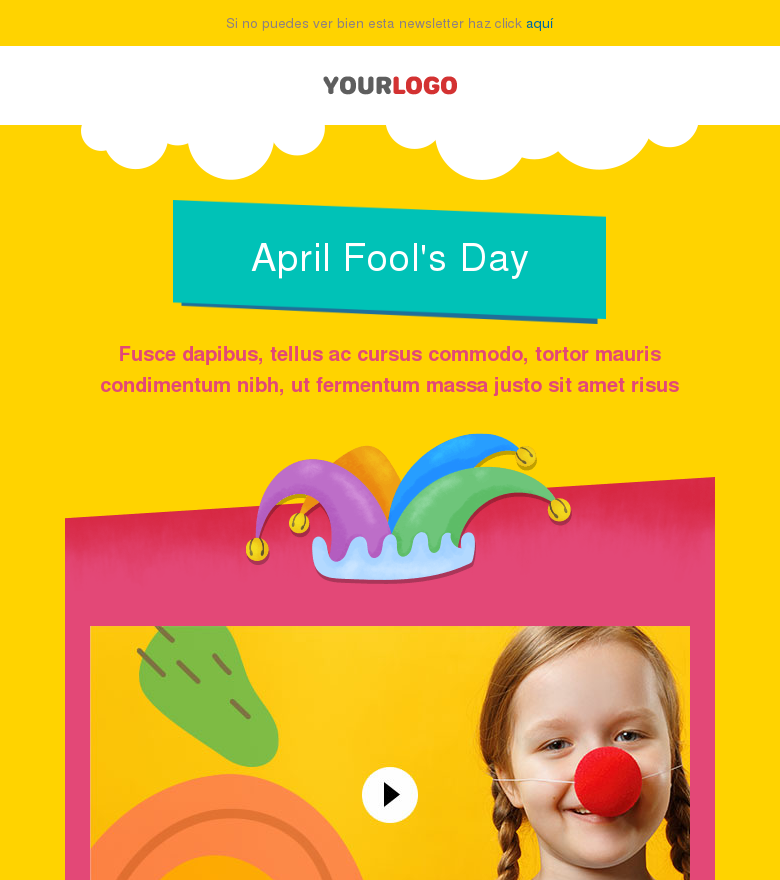 Plantilla email marketing Aprils fools day