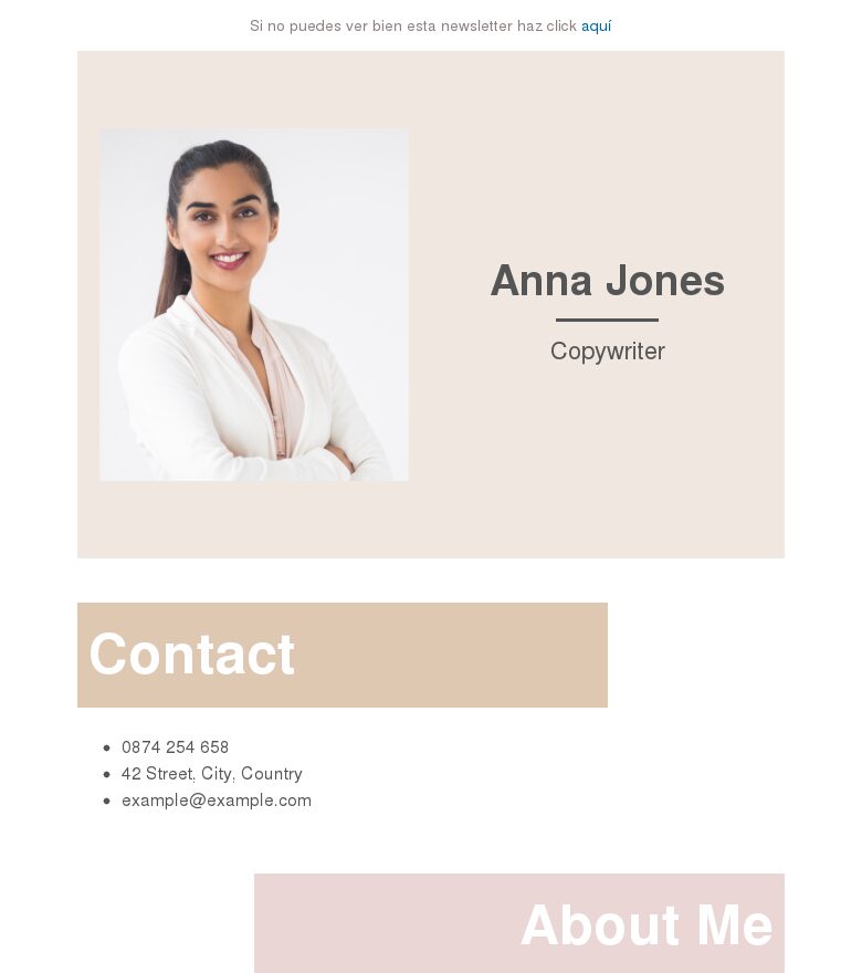 Plantilla email marketing Currículum de diseño en zigzag