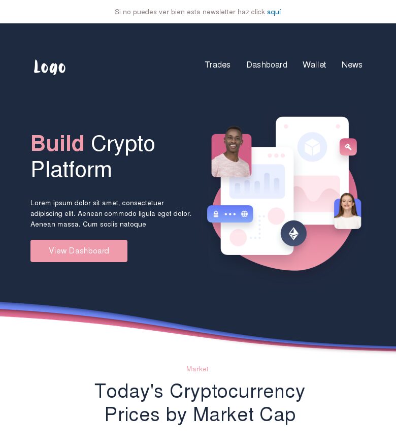 Plantilla email marketing Tu resumen cripto mensual