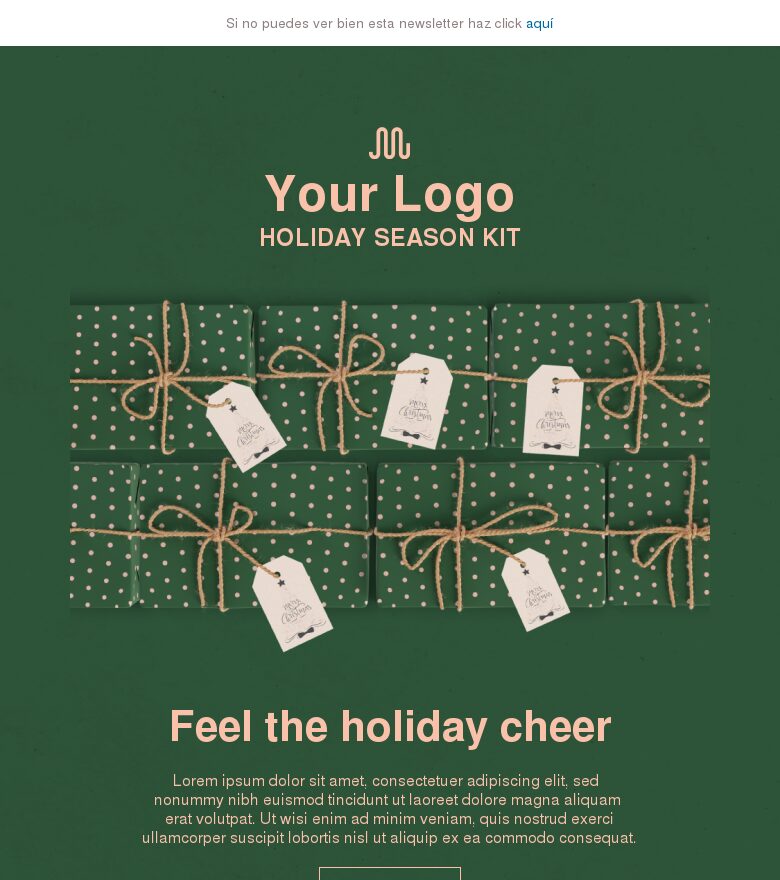 Plantilla email marketing Siente el espíritu navideño