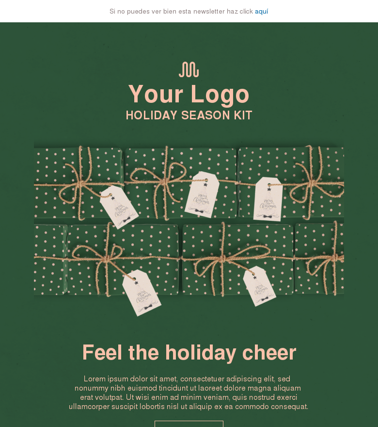 Plantilla email marketing Feel the holiday cheer