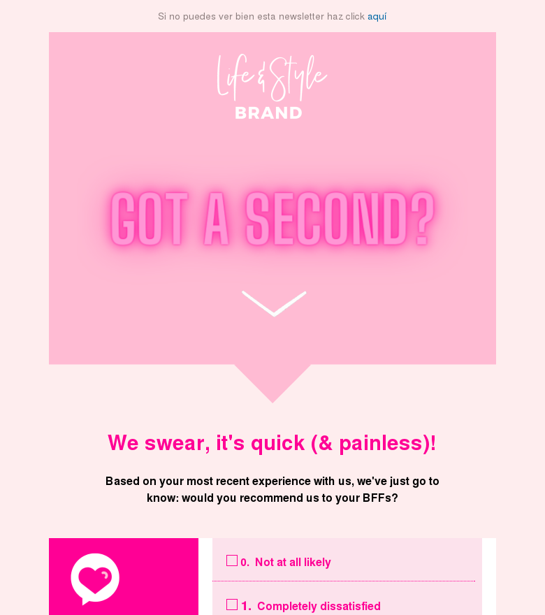 Plantilla email marketing Got a quick sec