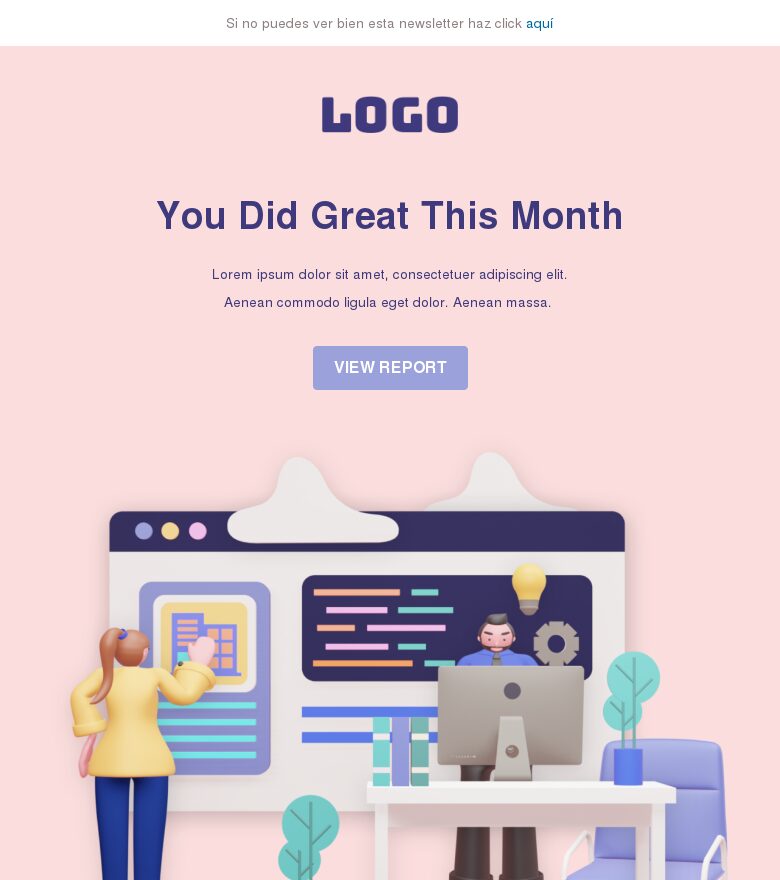 Plantilla email marketing Lo has hecho genial este mes