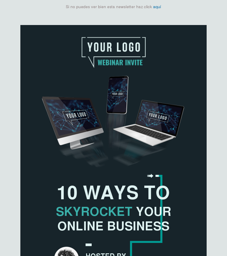 Plantilla email marketing Webinar invite