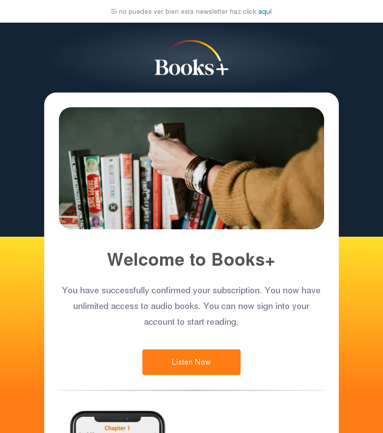 Plantilla email marketing Welcome subscription confirmed