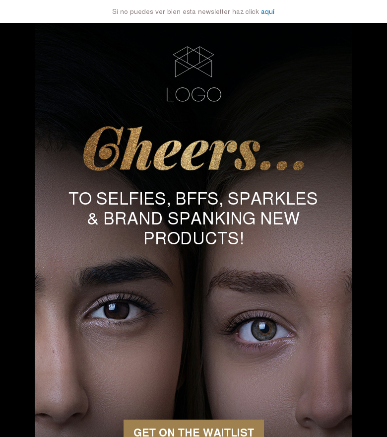 Plantilla email marketing Cheers to something brand new