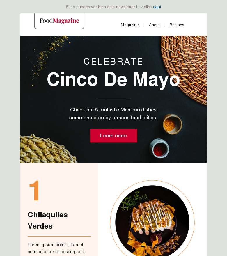 Plantilla email marketing Celebrate cinco de mayo