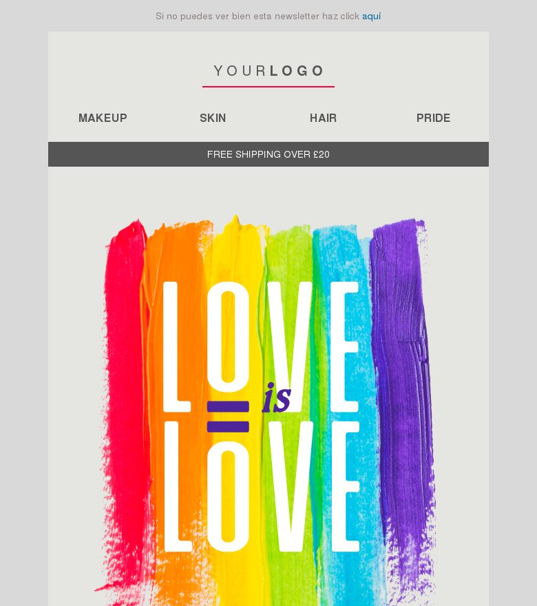 Plantilla email marketing El amor es amor