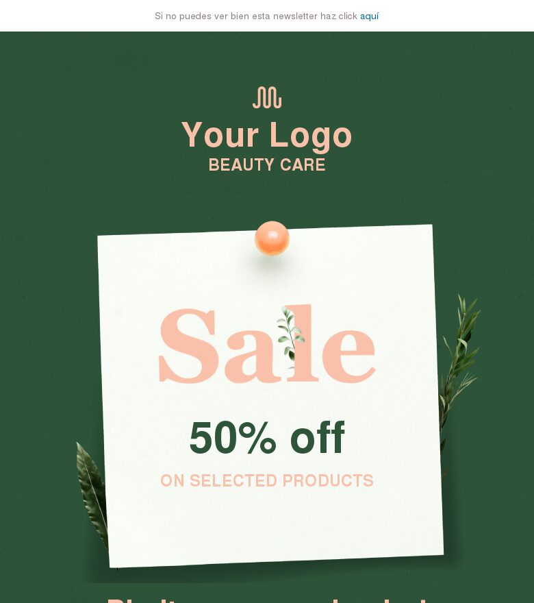 Plantilla email marketing Apúntalo en tu calendario: las rebajas empiezan pronto