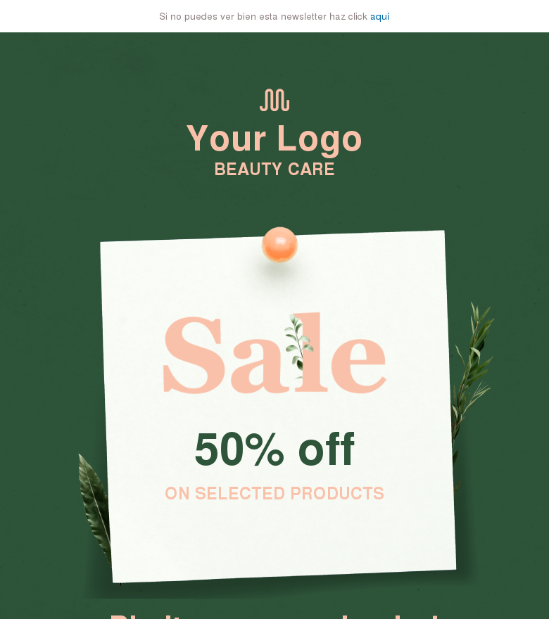 Plantilla email marketing Pin it on your calendar sale starts soon