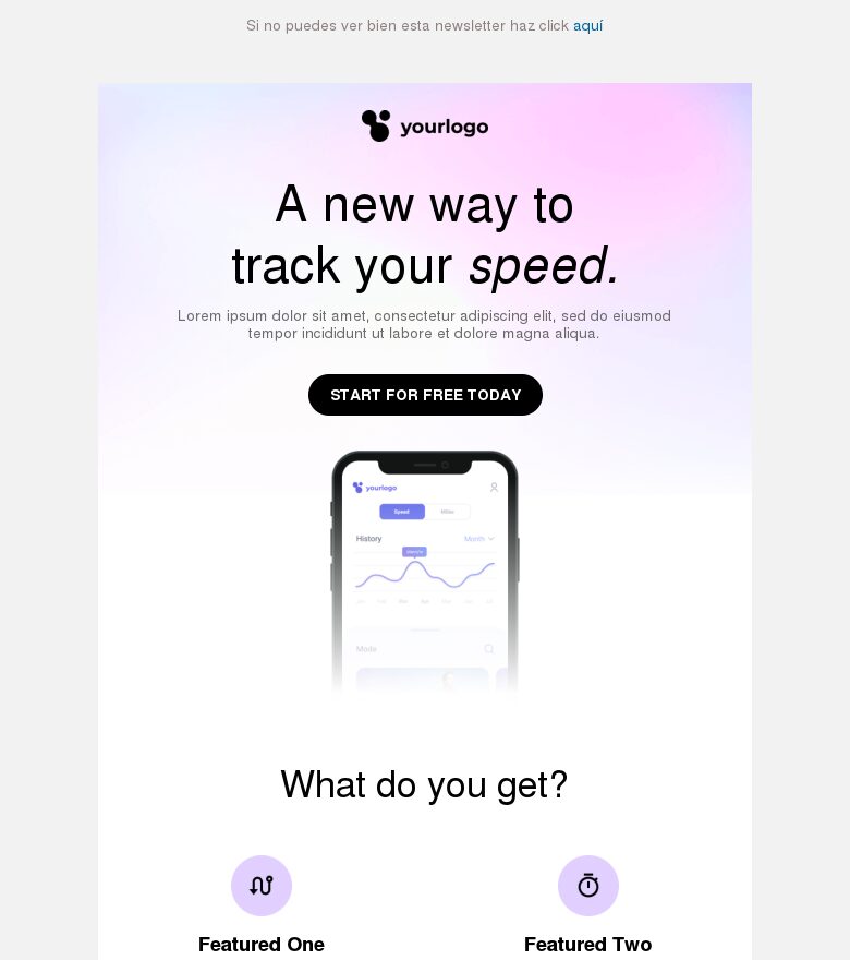 Plantilla email marketing La mejor app de la historia