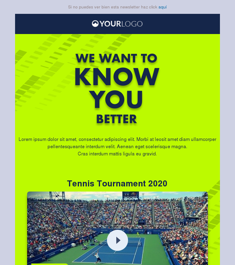 Plantilla email marketing Discover your users