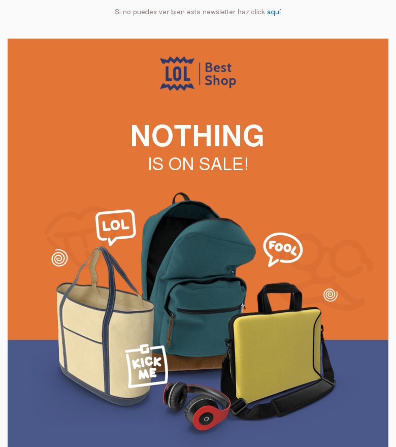 Plantilla email marketing Día de los Inocentes