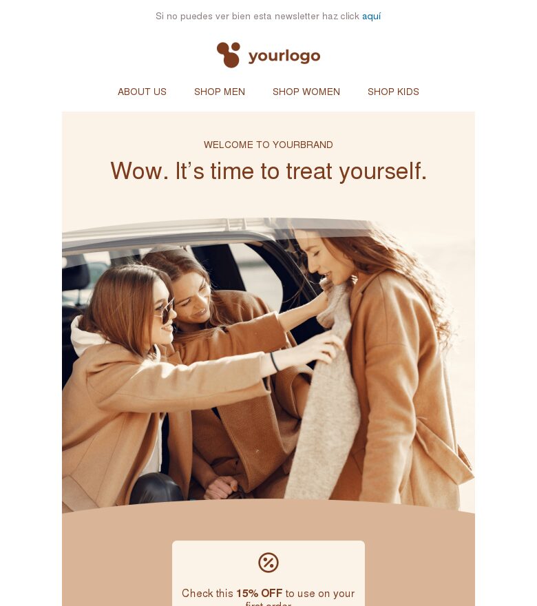 Plantilla email marketing Es hora de darte un capricho
