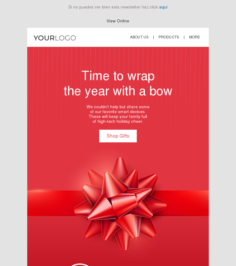 Plantilla email marketing Wrap the year with a bow