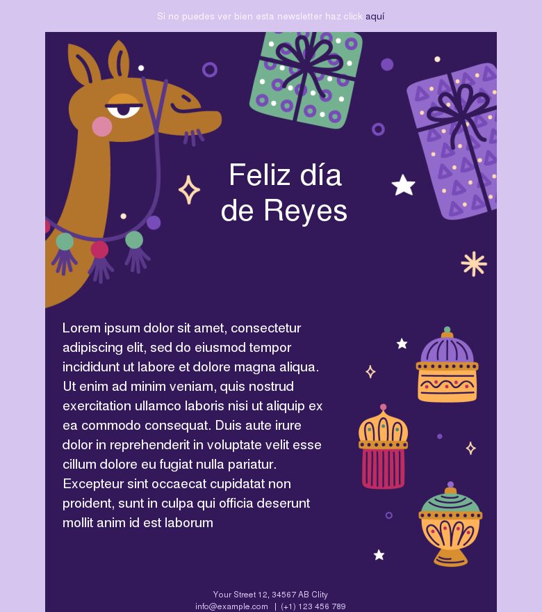 Plantilla email marketing Reyes magos 4