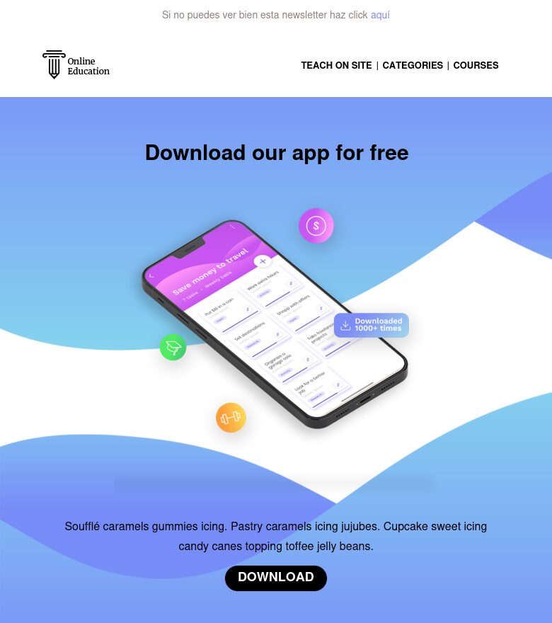 Plantilla email marketing Serie de bienvenida 3
