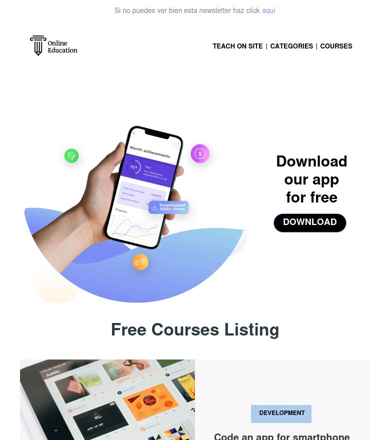 Plantilla email marketing Serie de bienvenida 4