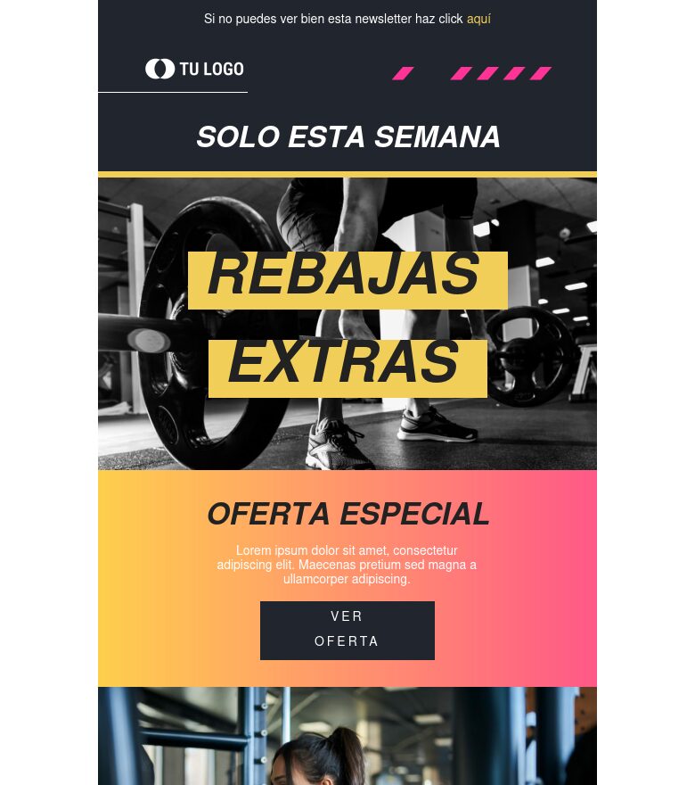 Plantilla email marketing Bienvenida con oferta