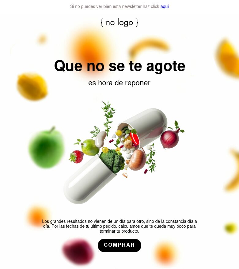 Plantilla email marketing Recordatorio de recompra