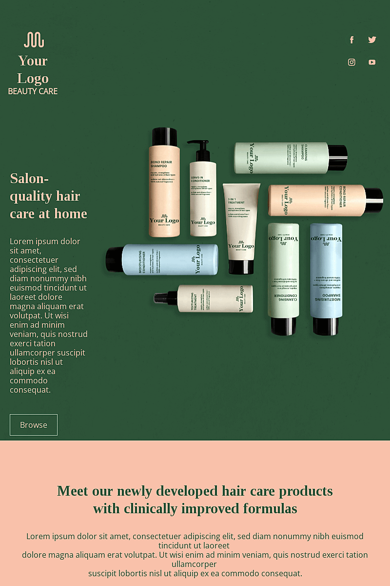 Plantilla Salon quality hair care at home